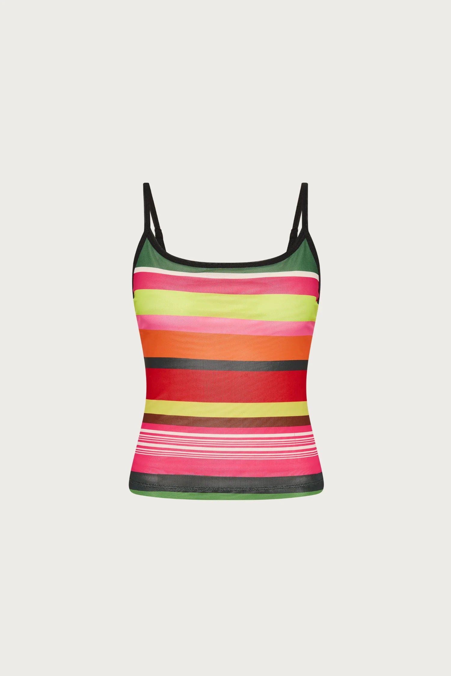 EMERALD STRIPE MESH CAMISOLE