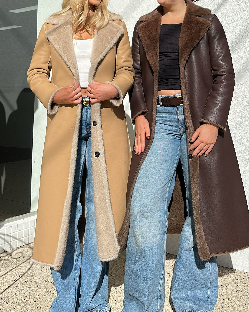 FAUX FUR TRENCH SHEARLING