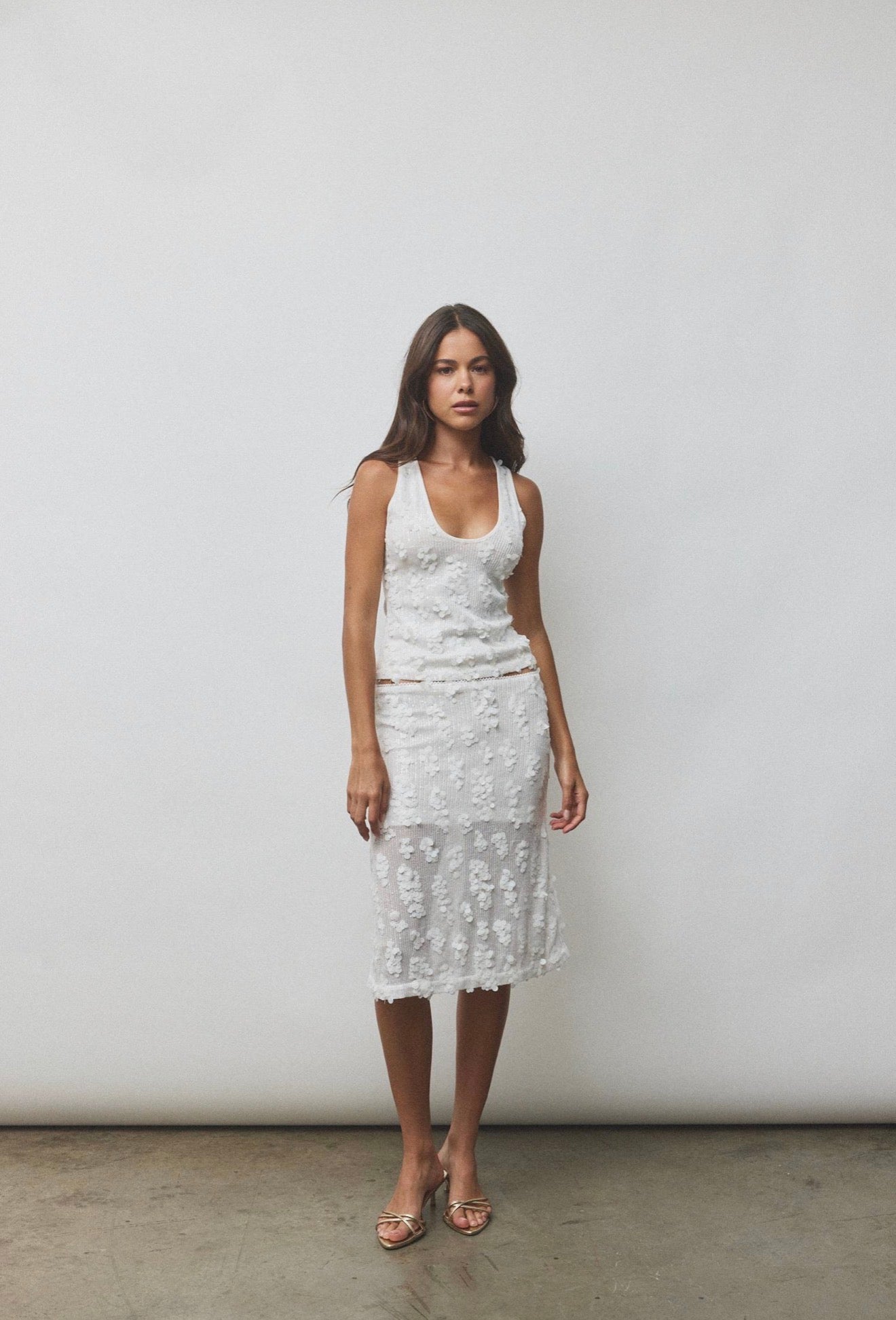 MIDI SKIRT MESH