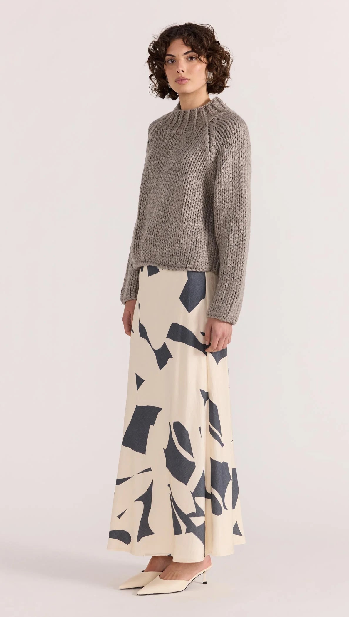 AURA BIAS MIDI SKIRT