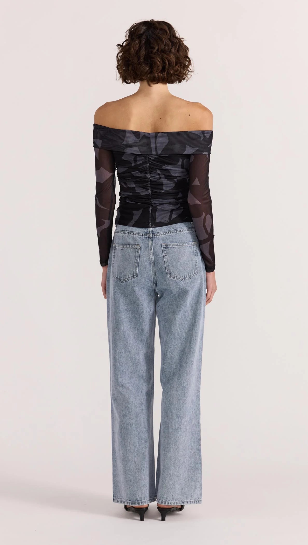 AURA MESH OFF SHOULDER TOP