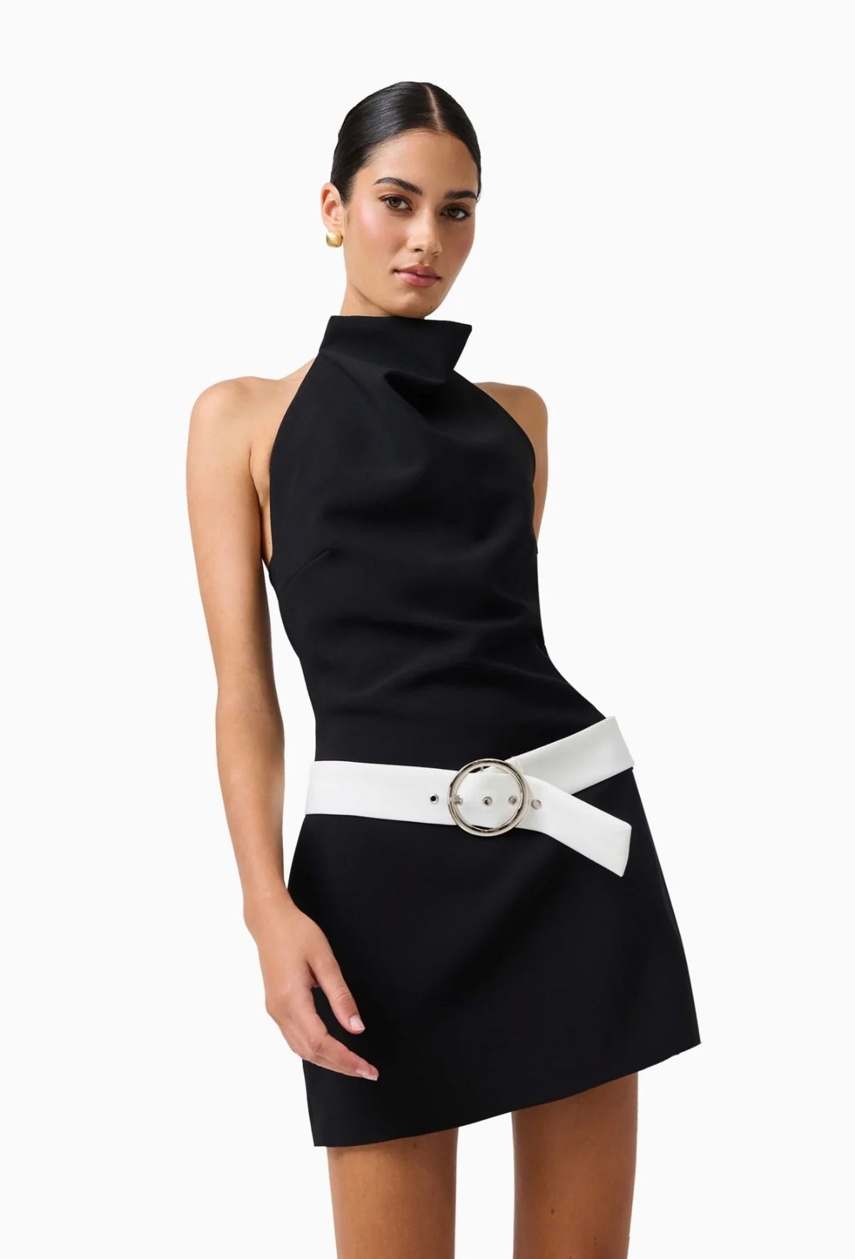 VERDURE HALTER MINI DRESS