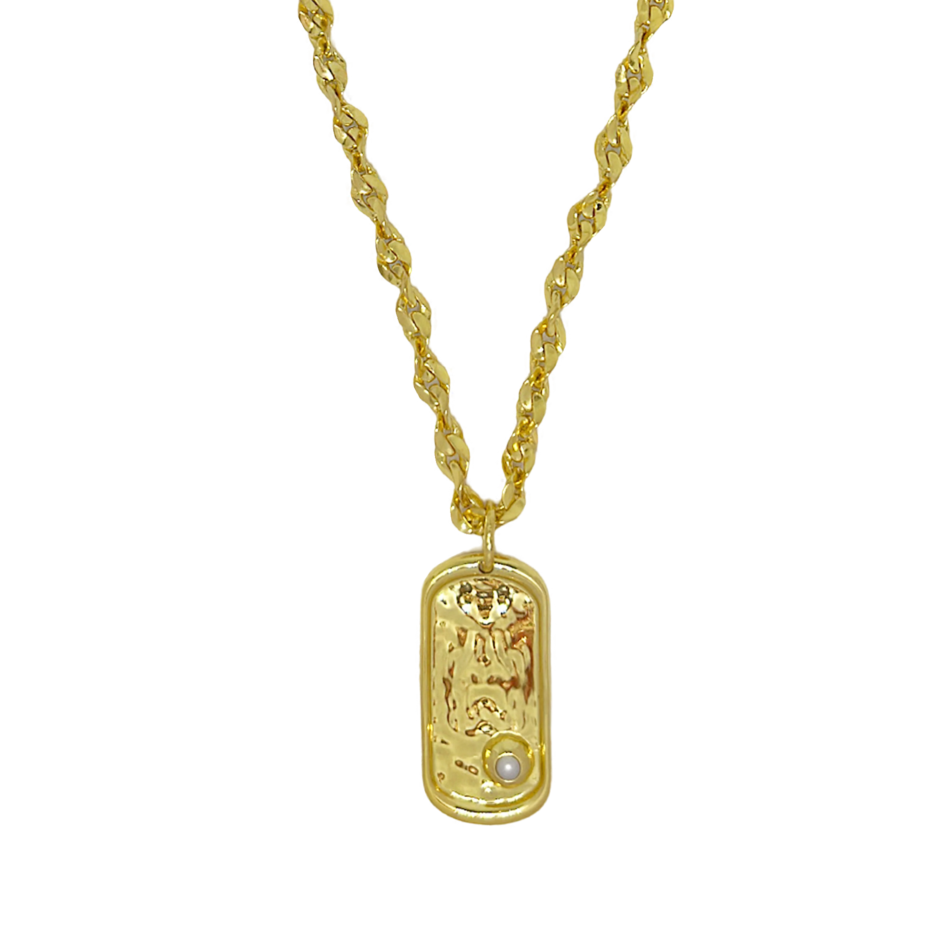 CYPRESS NECKLACE - GOLD PEARL