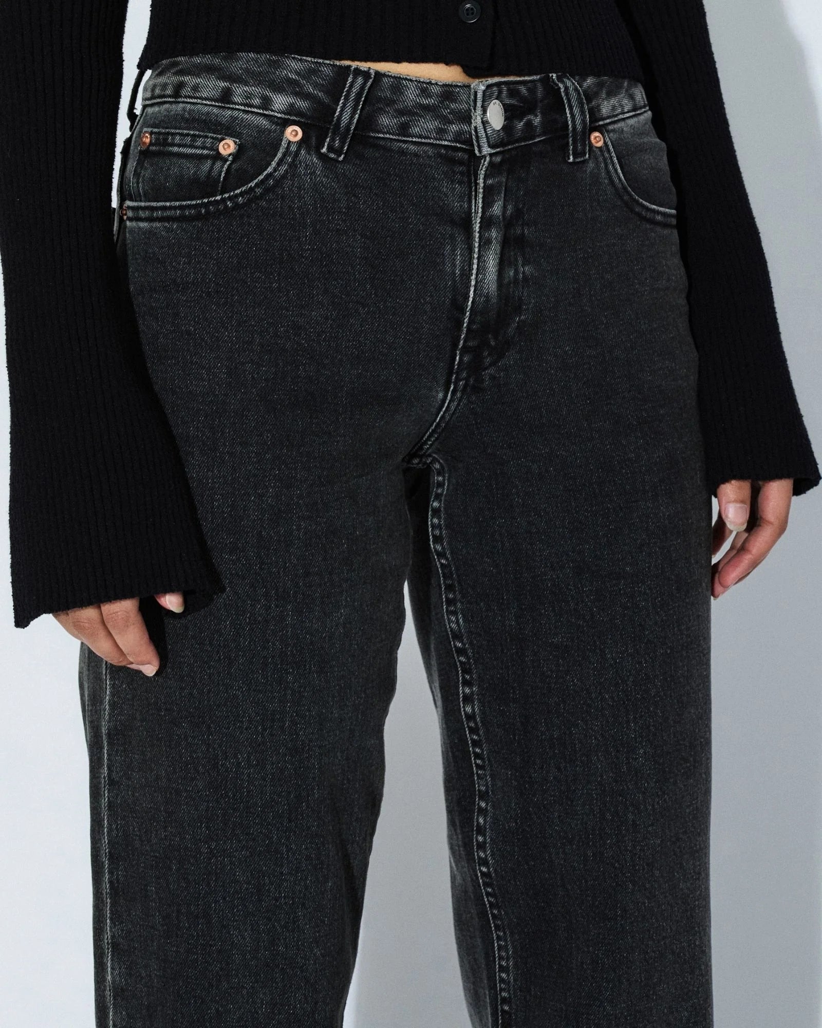 ADDY JEANS - TAR AGED BLACK