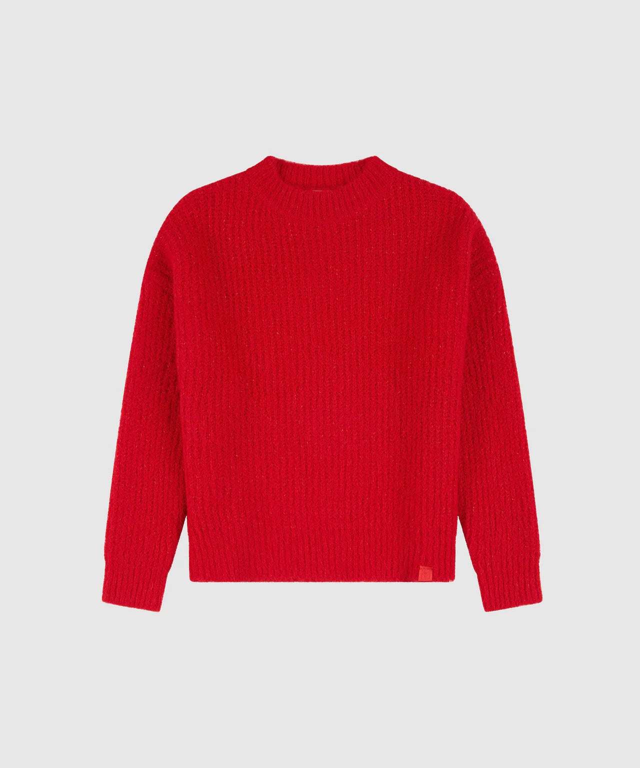 FLUFFY KNIT JUMPER RED