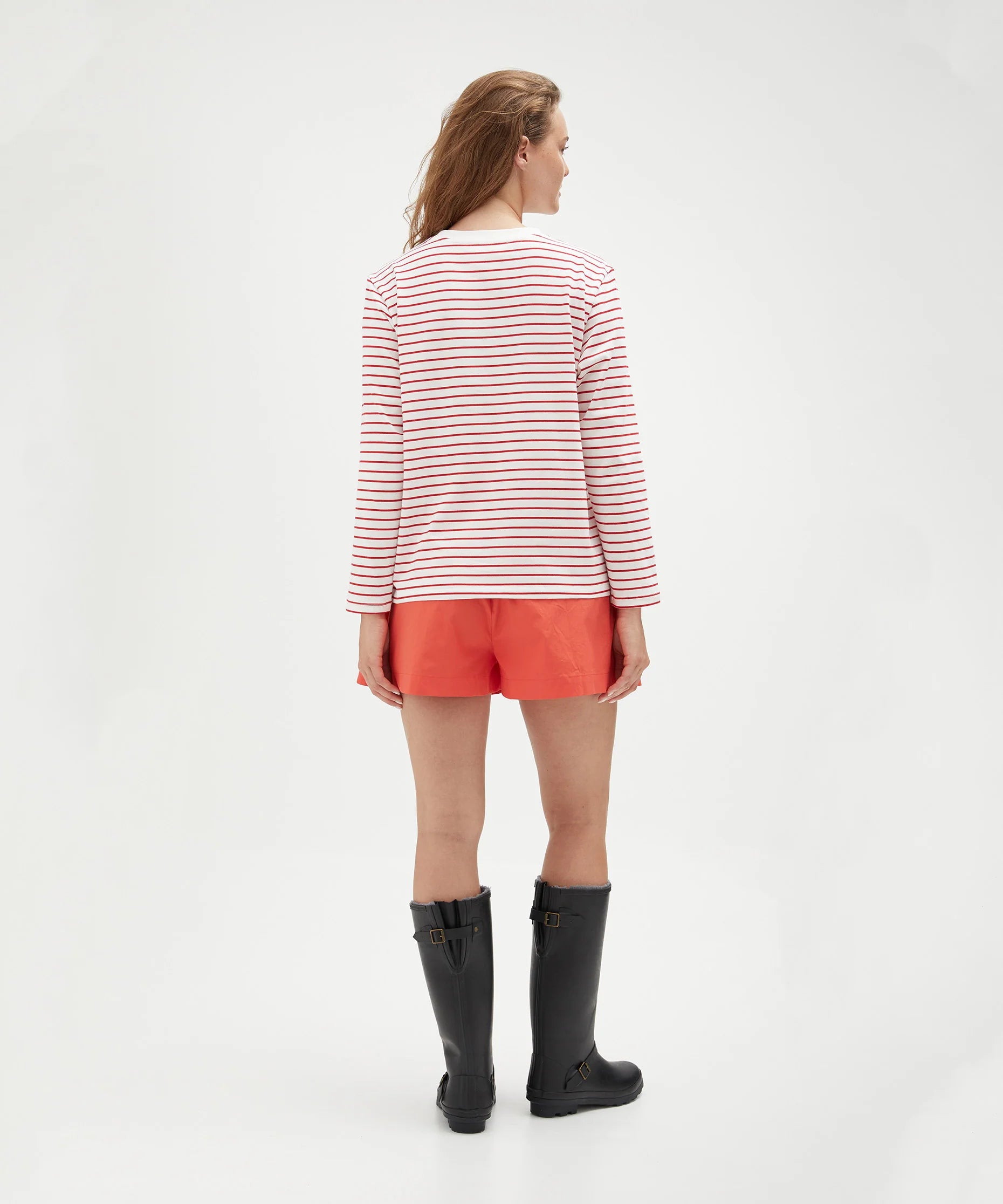 COTTON STRIPED LONG SLEEVE TOP