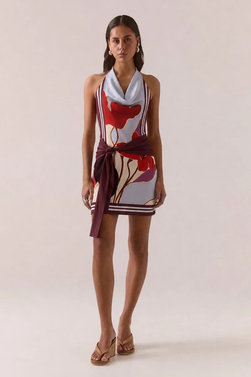 KALEA MINI DRESS - BLUE BLOOM