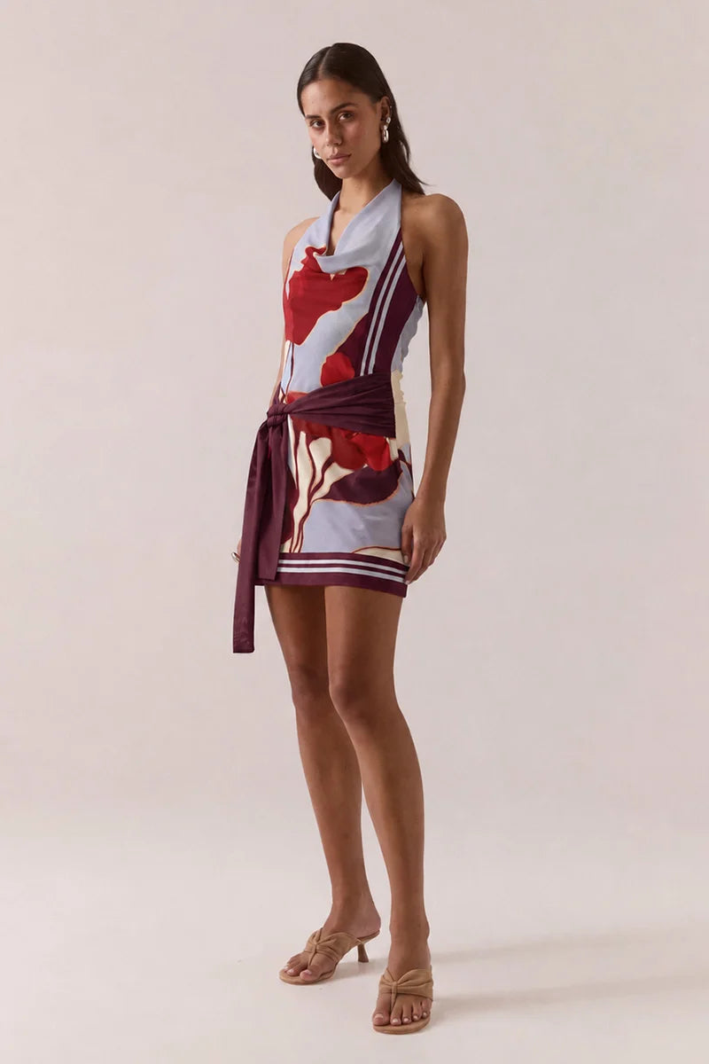 KALEA MINI DRESS - BLUE BLOOM