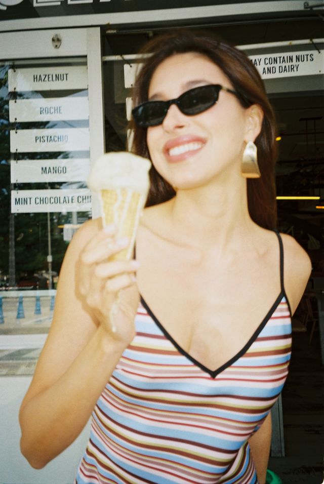 BIAS MINI DRESS - VINTAGE STRIPE