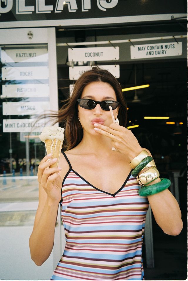 BIAS MINI DRESS - VINTAGE STRIPE