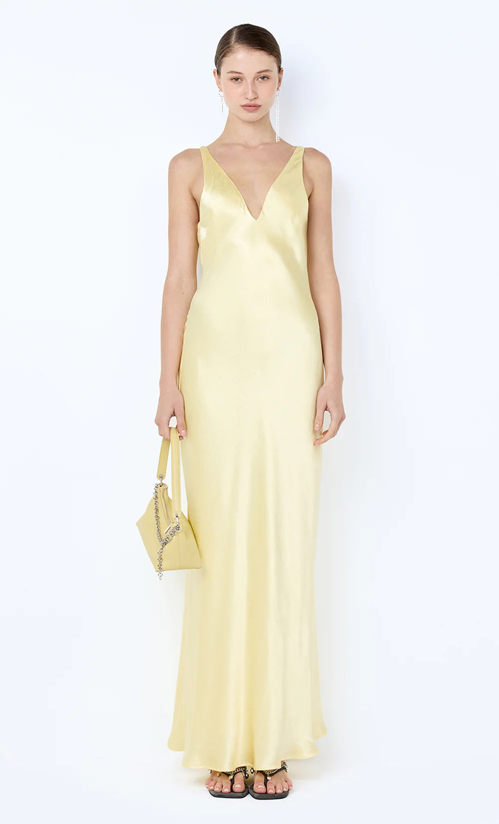 FLORENCE V NECK MAXI DRESS CITRON