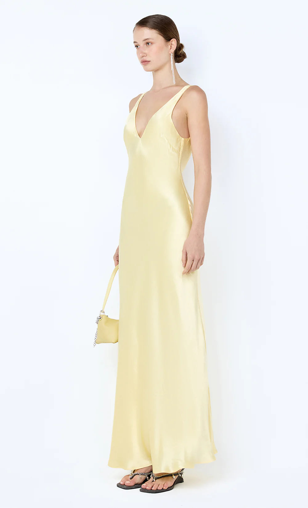 FLORENCE V NECK MAXI DRESS CITRON