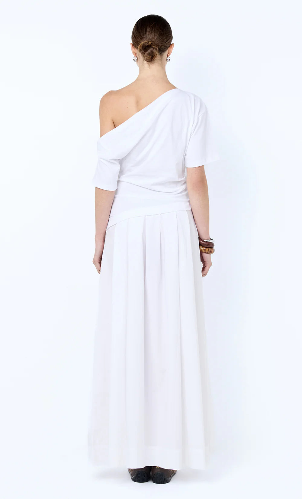 CHANTAL OFF SHOULDER MAXI DRESS WHITE