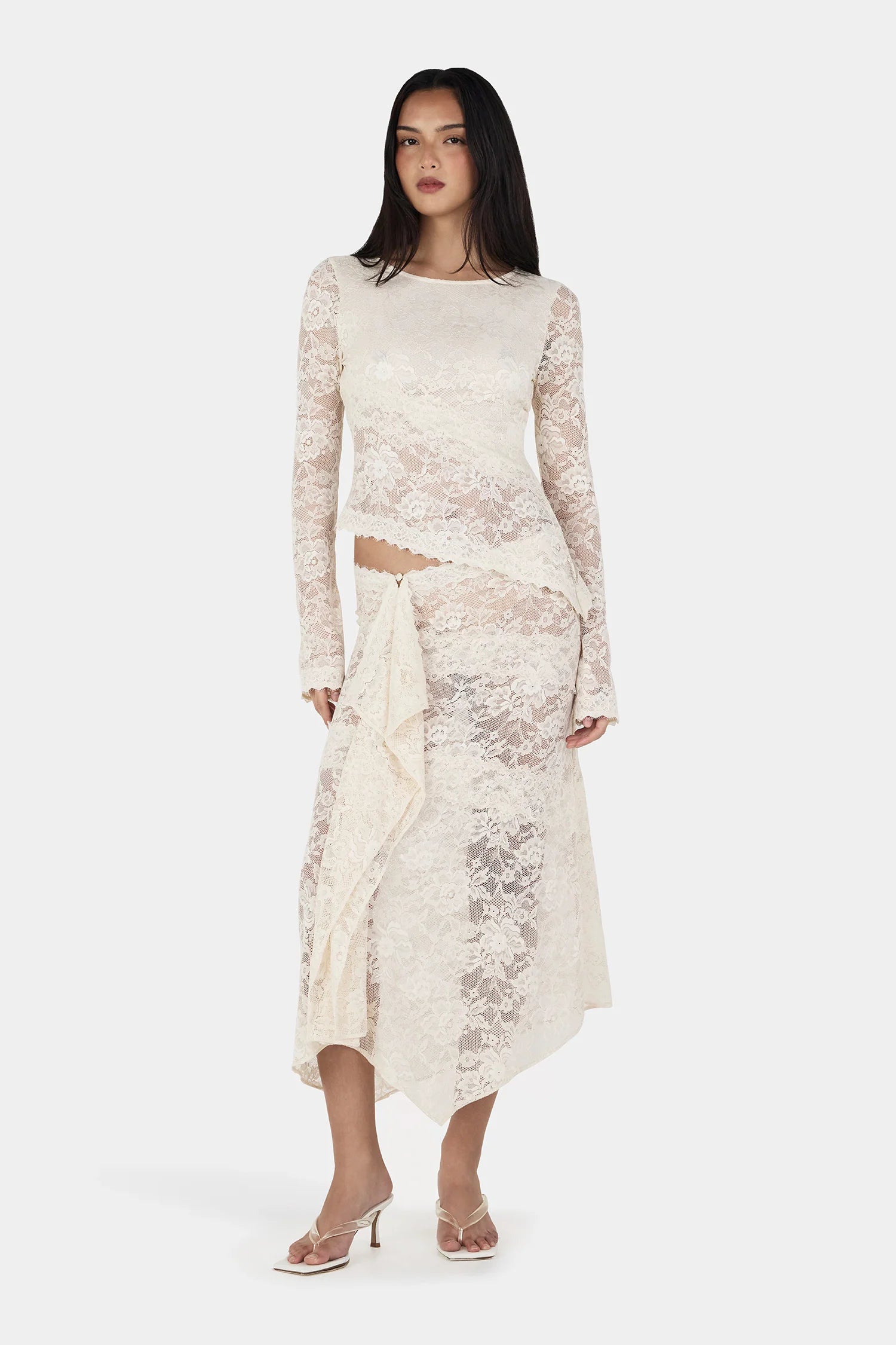 GIGI WRAP SKIRT - IVORY