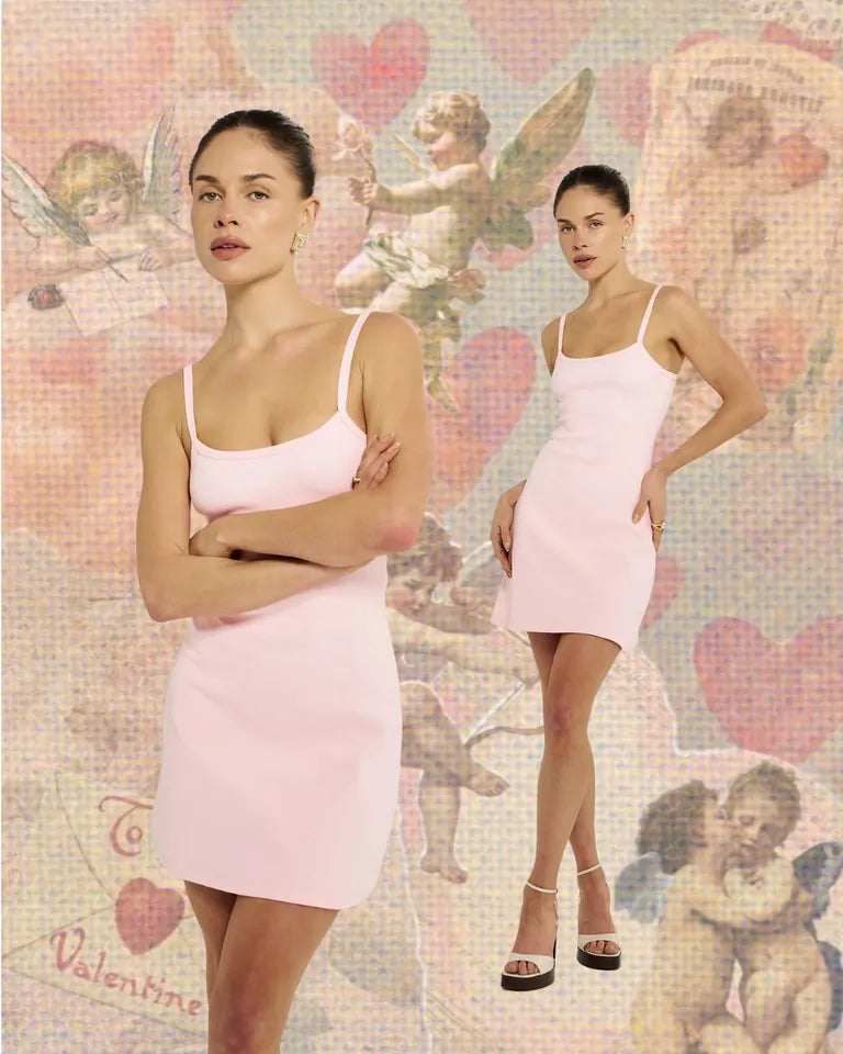 A LINE MINI DRESS - PINK