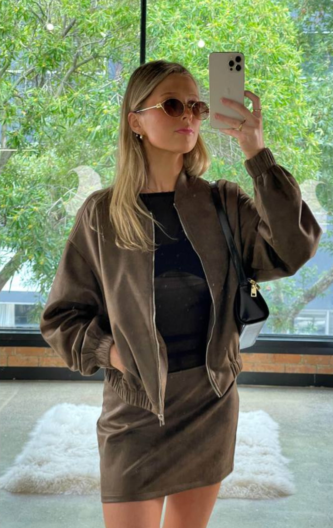 SUEDE LOOK BOMBER