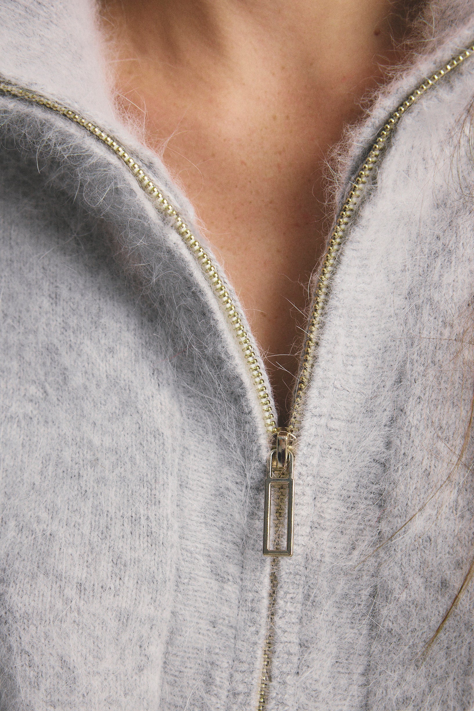 FELIX ZIP UP CARDIGAN CASHMERE