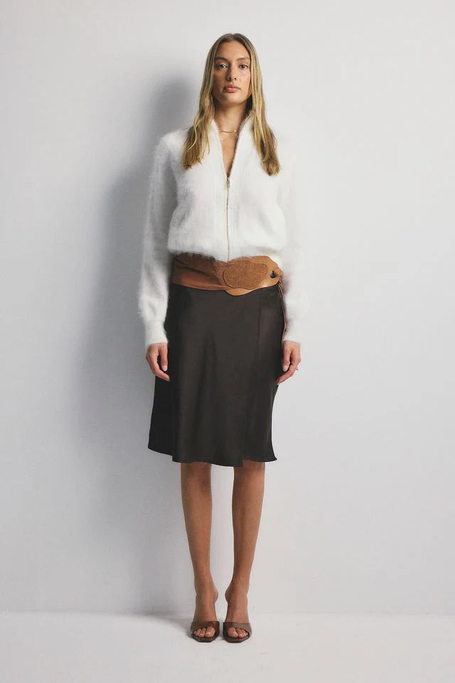 FELIX ZIP UP CARDIGAN CASHMERE