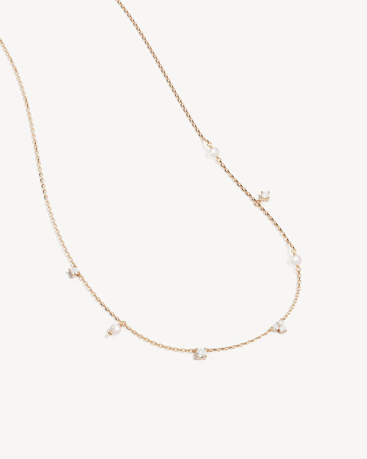 MOONLIT BLOOM PEARL CHOKER - GOLD