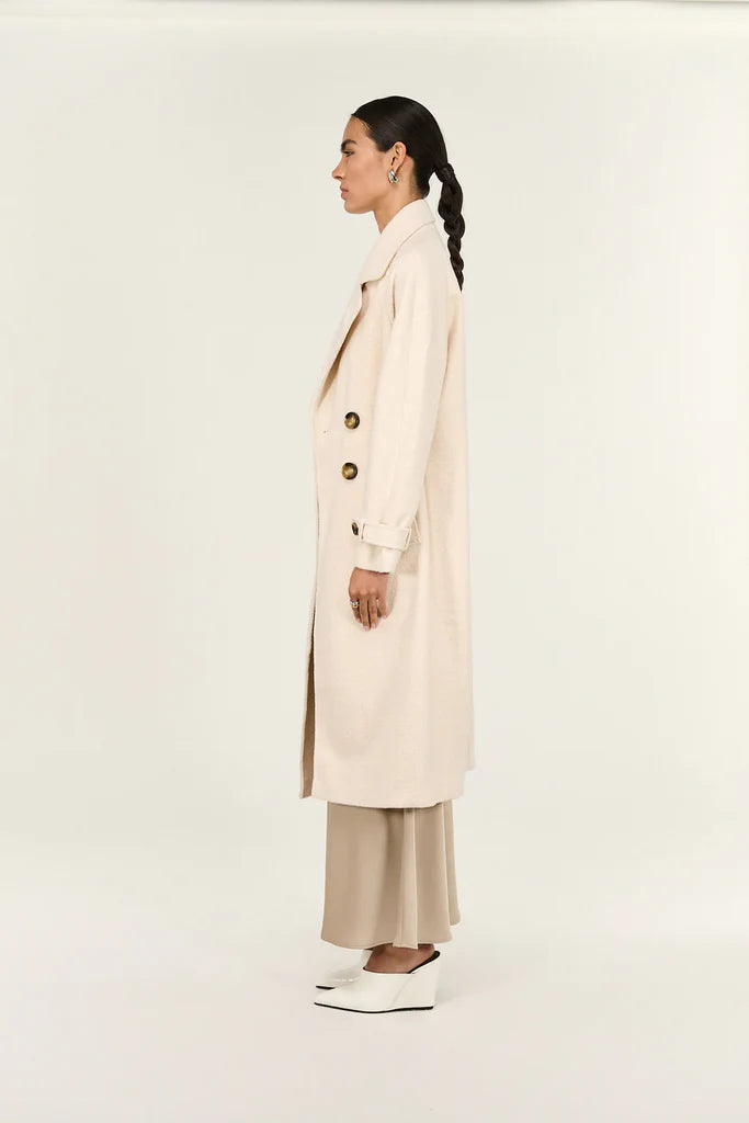 HAVEN BOUCLE COAT - CREAM