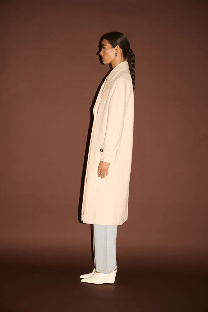 HAVEN BOUCLE COAT - CREAM