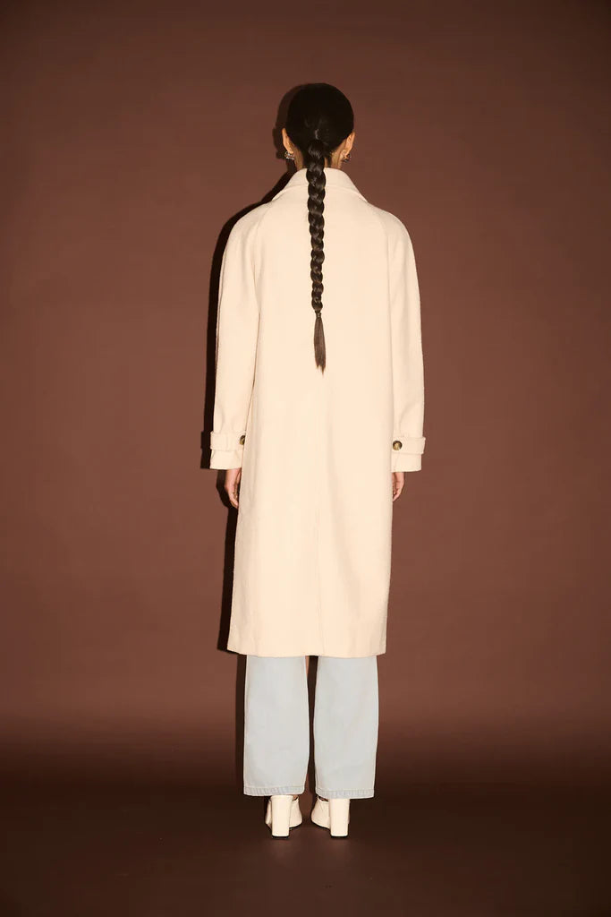 HAVEN BOUCLE COAT - CREAM