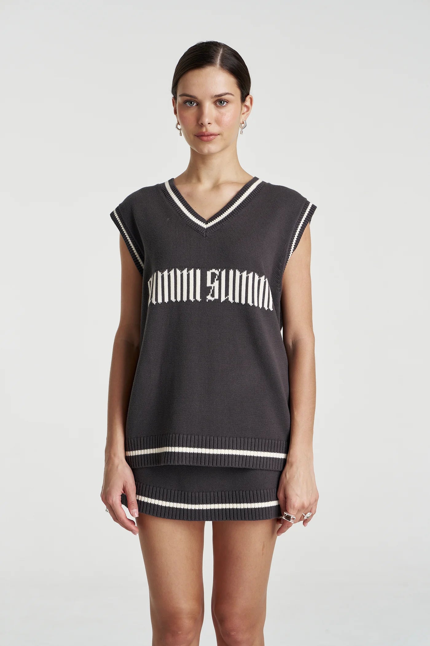 SUMMI KNIT VEST - SHADOW