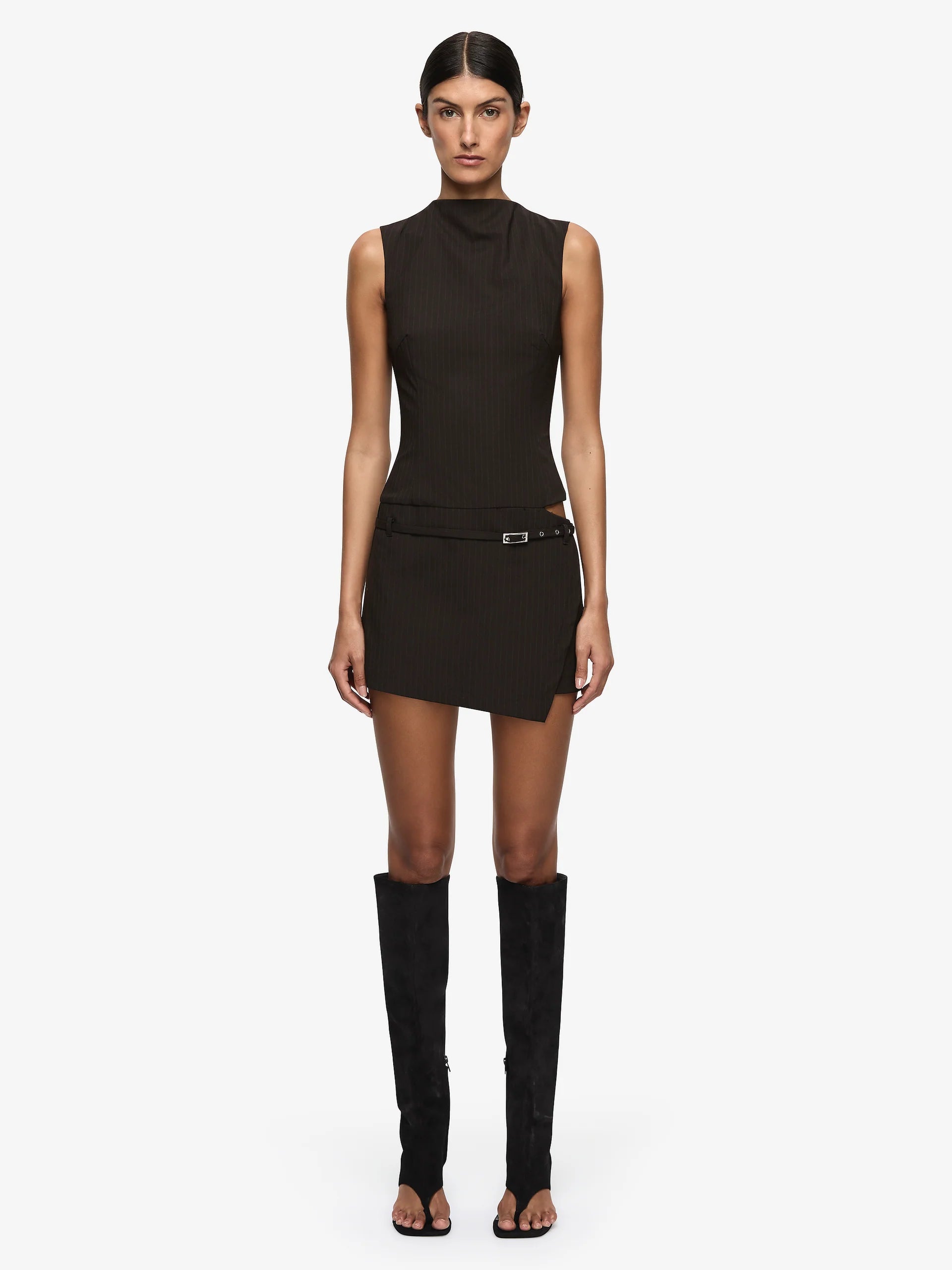 SAZRIEL BUCKLE MINI DRESS