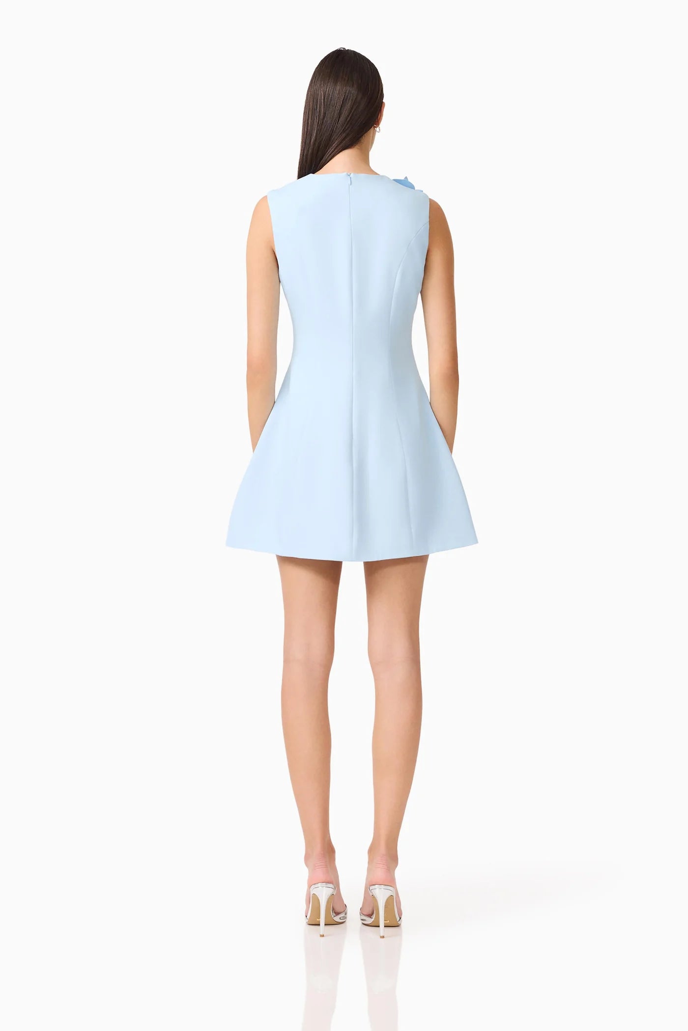 REINA FLORAL MINI SKY BLUE