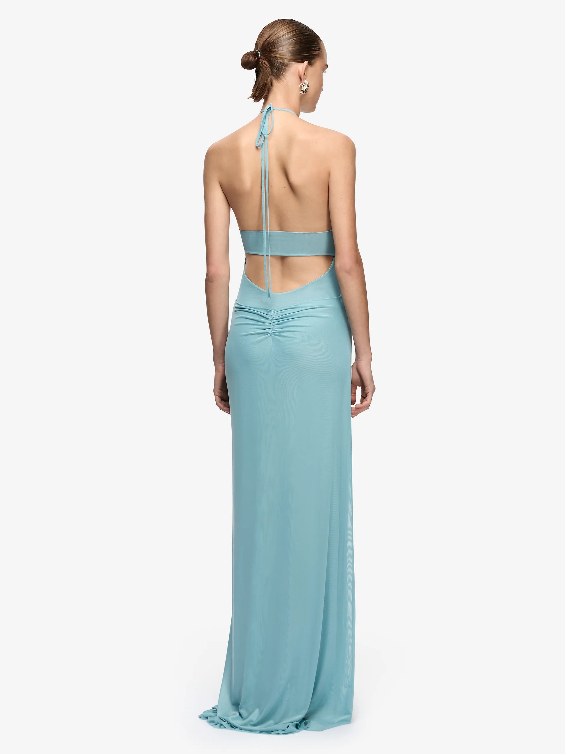 XANTHI V NECK MAXI DRESS - BLUE