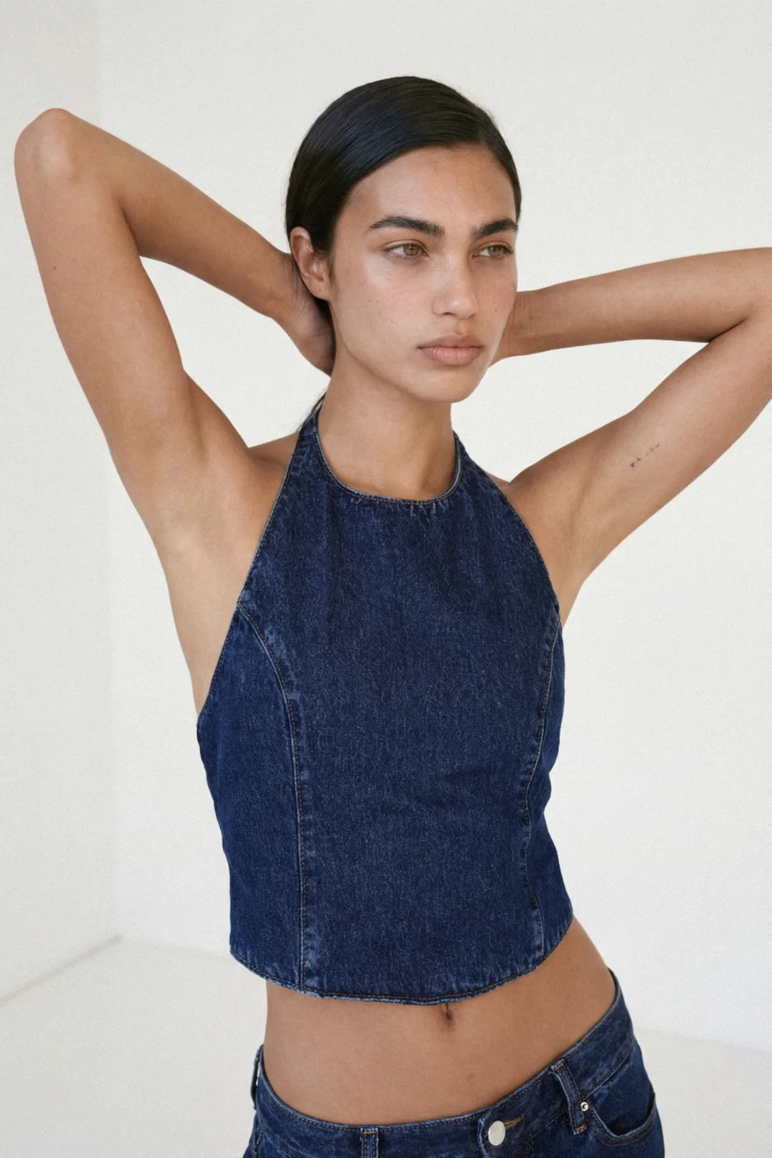 TOSCA HALTER TOP INDIGO