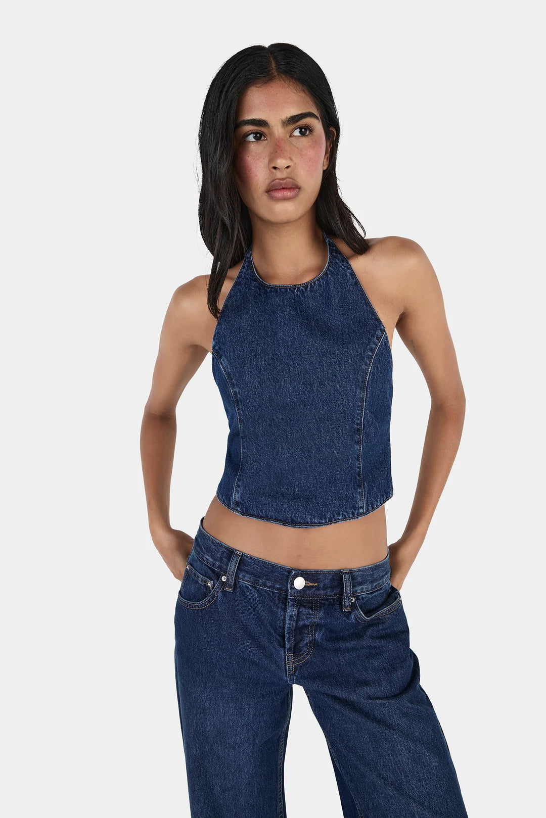 TOSCA HALTER TOP INDIGO