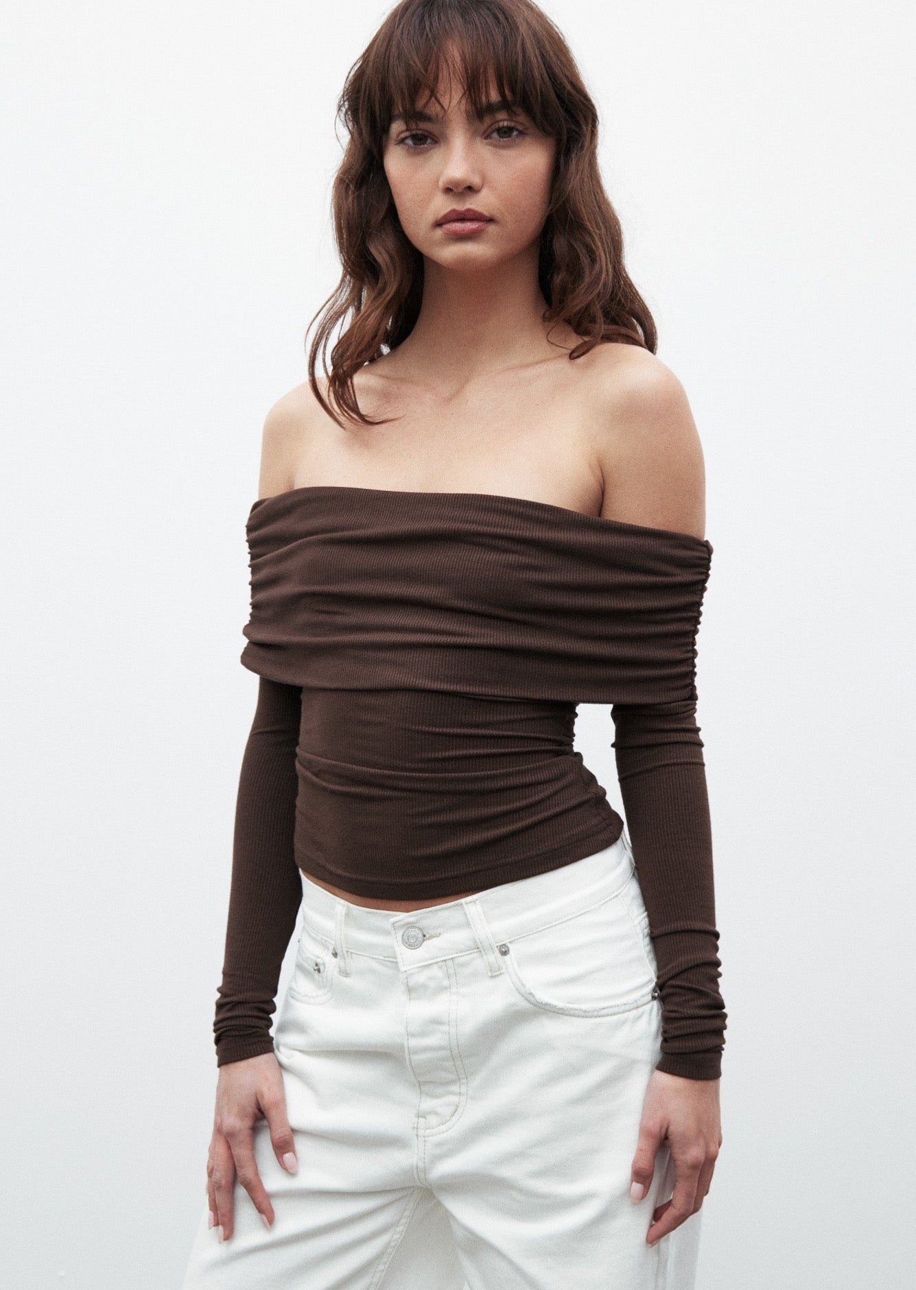 ALESSANDRA TOP - CHOCOLATE