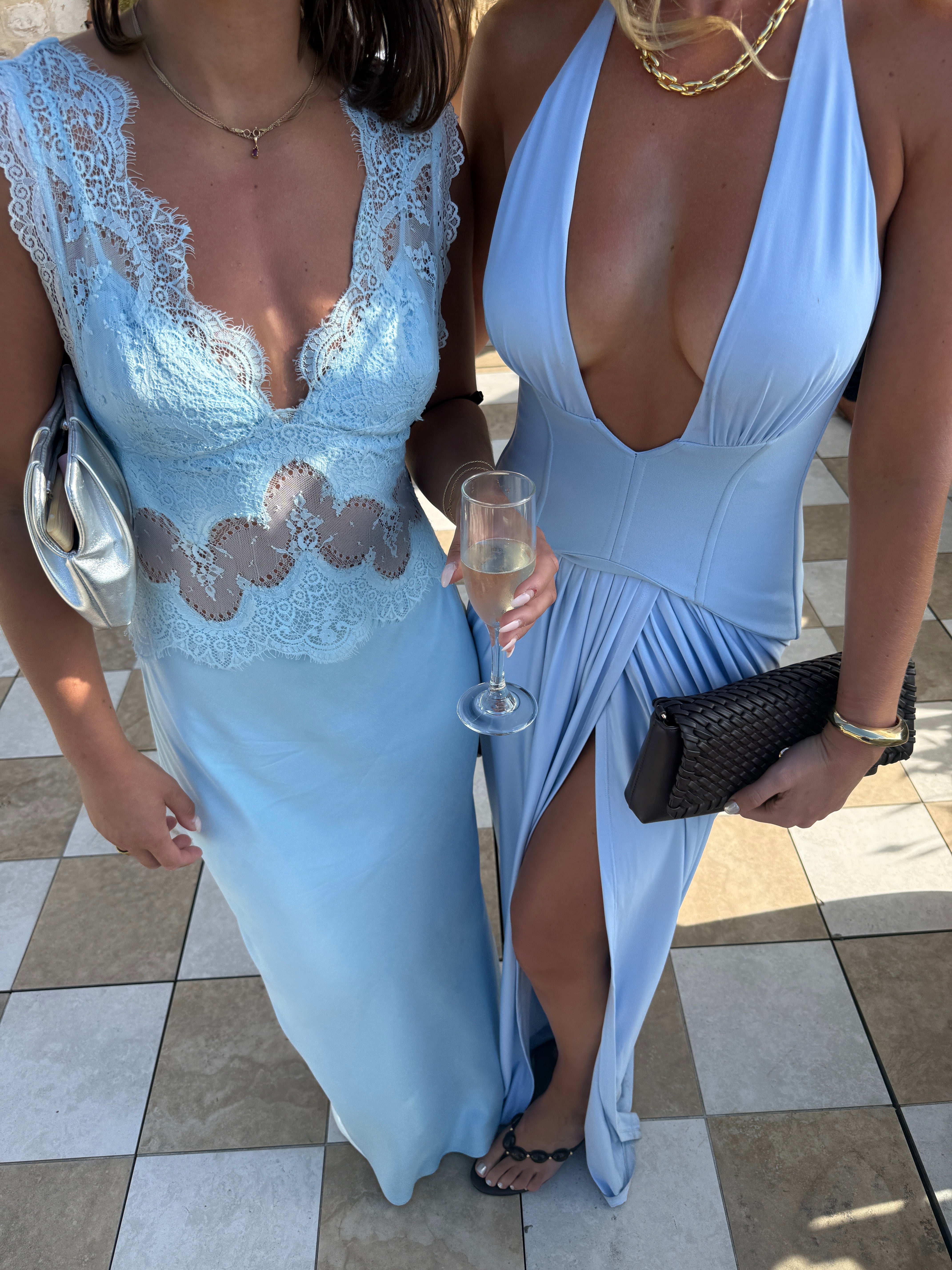 LANDON DRESS - POWDER BLUE