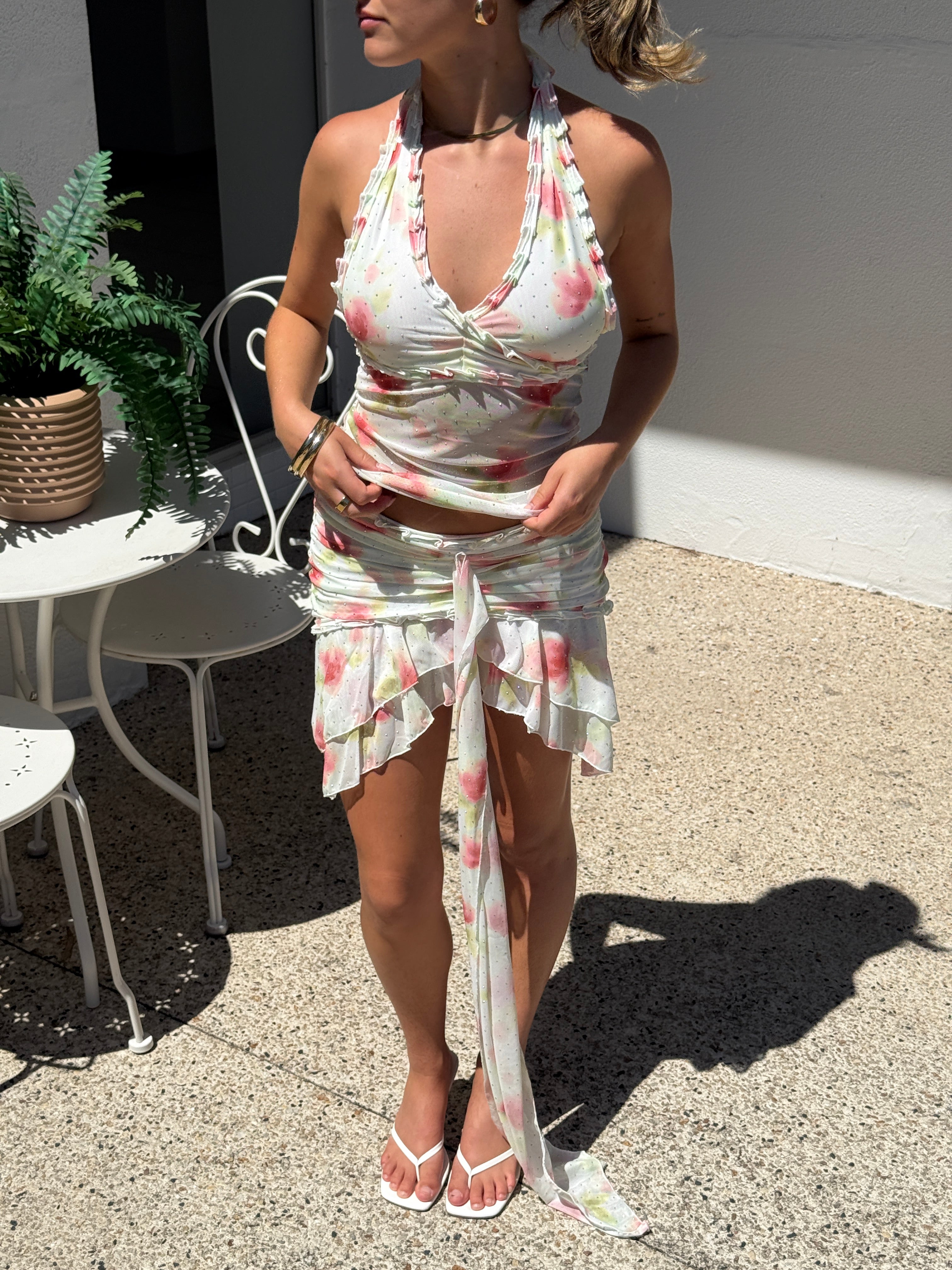 BIANCA TOP - BLOOM RHINESTONE