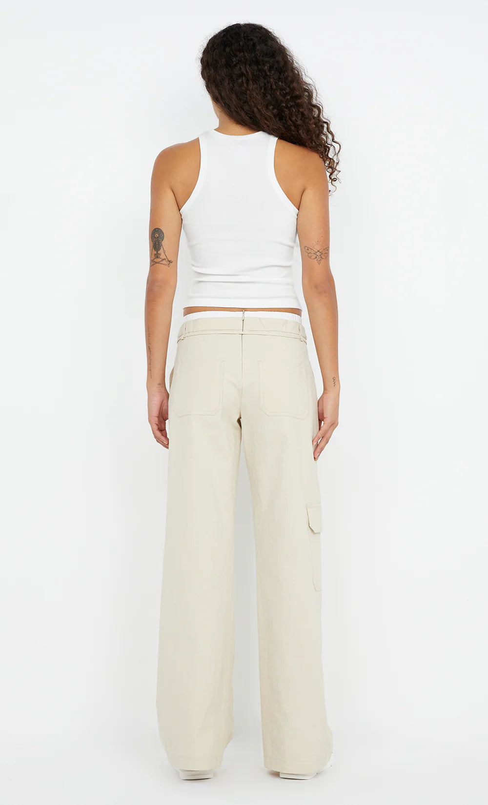 KELSI POCKET PANT BONE/WHITE