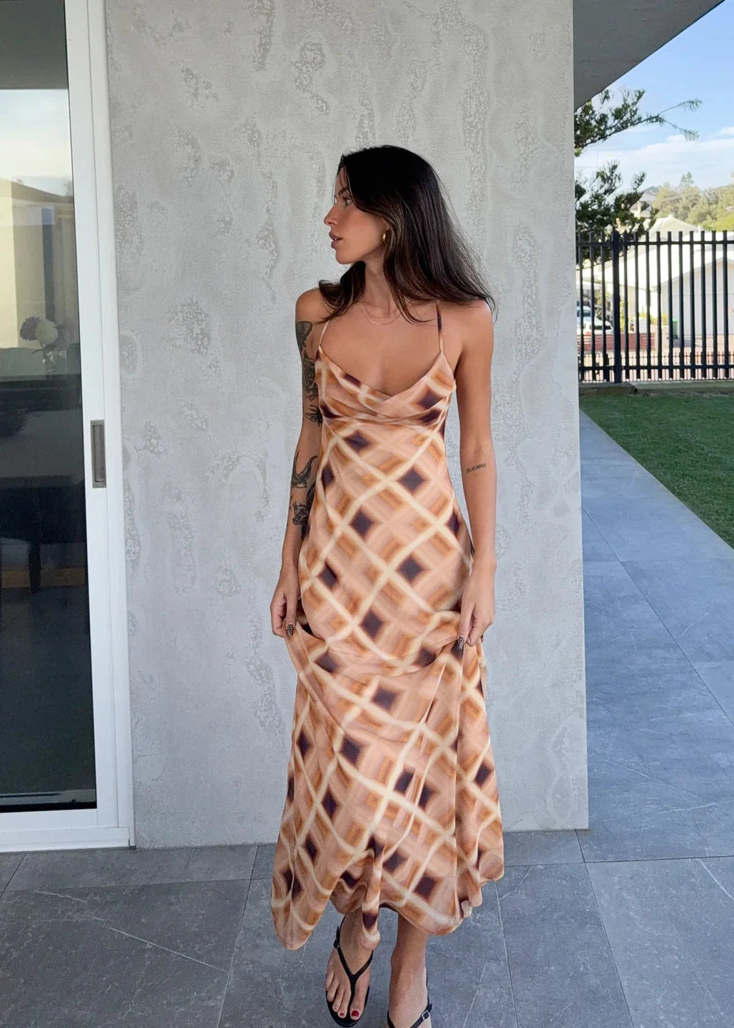 REMY MAXI DRESS - CHECK