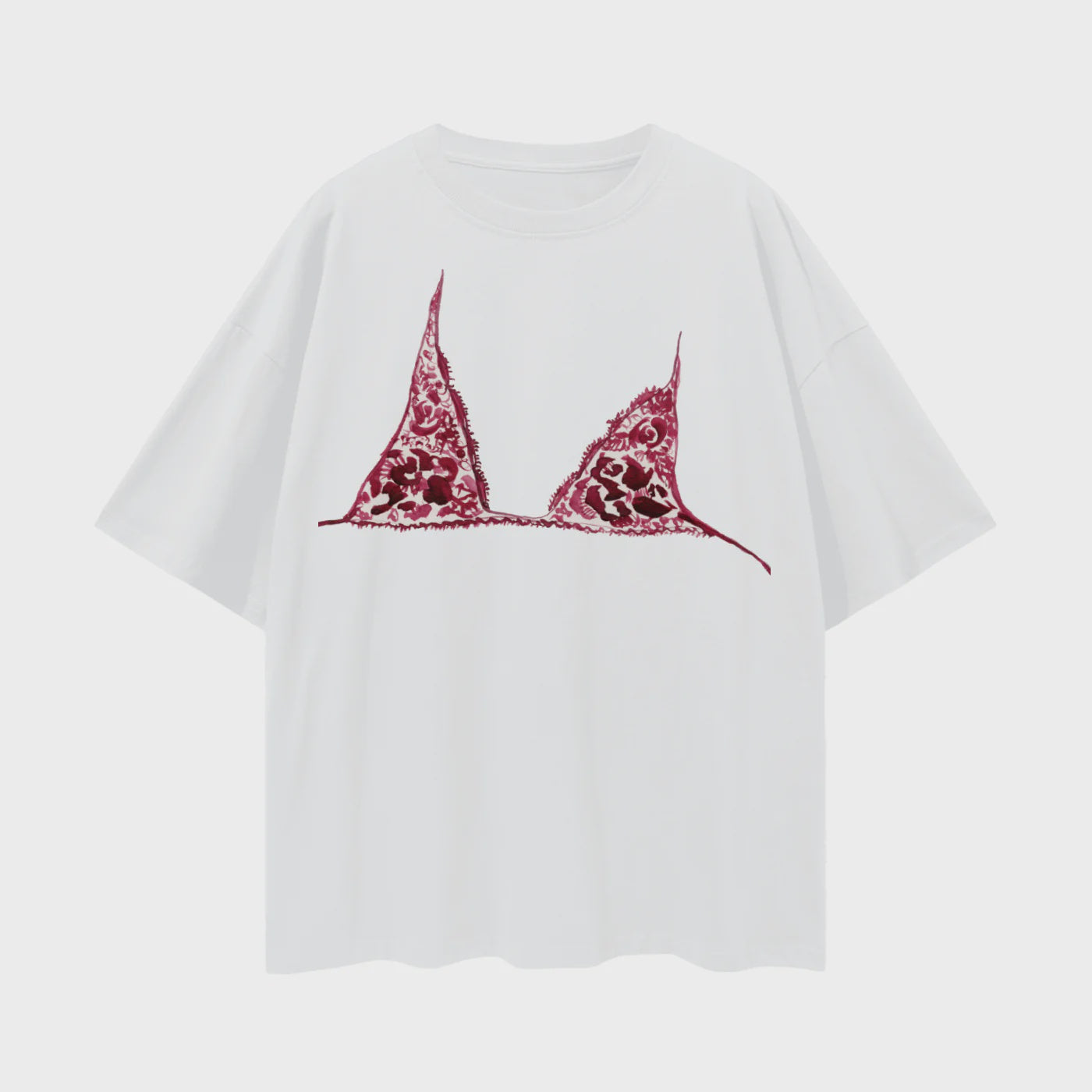 BURGUNDY BRALETTE TEE