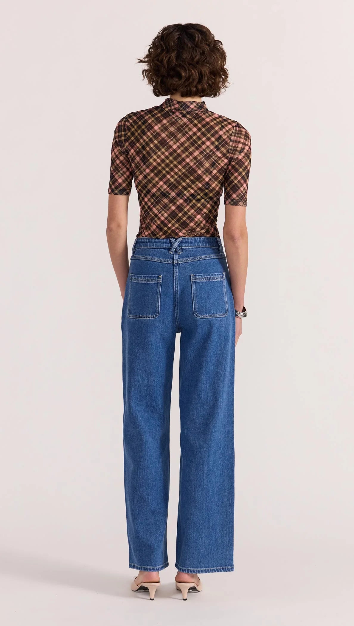 REIGN MESH TOP - CHECK