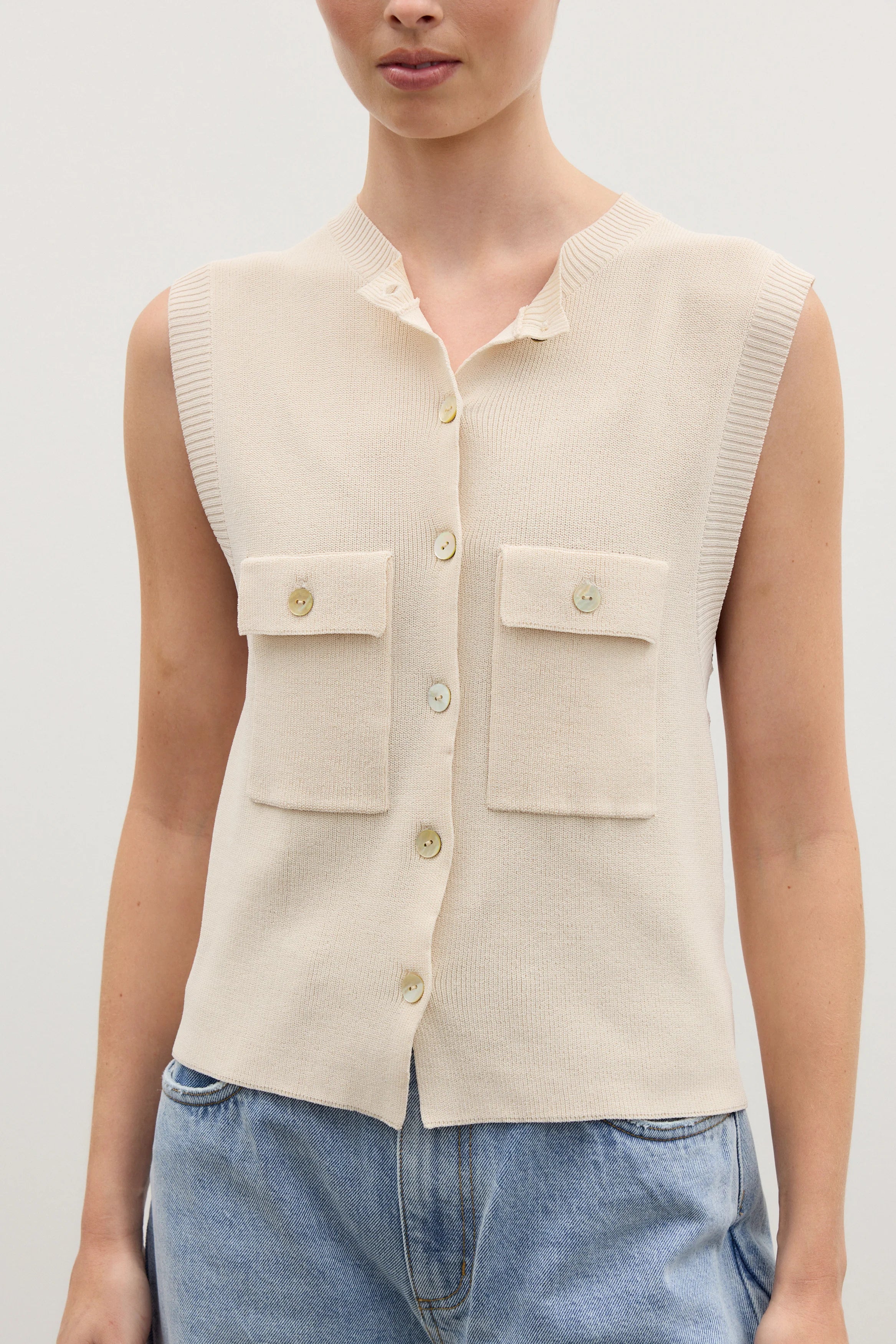FREYA VEST - IVORY