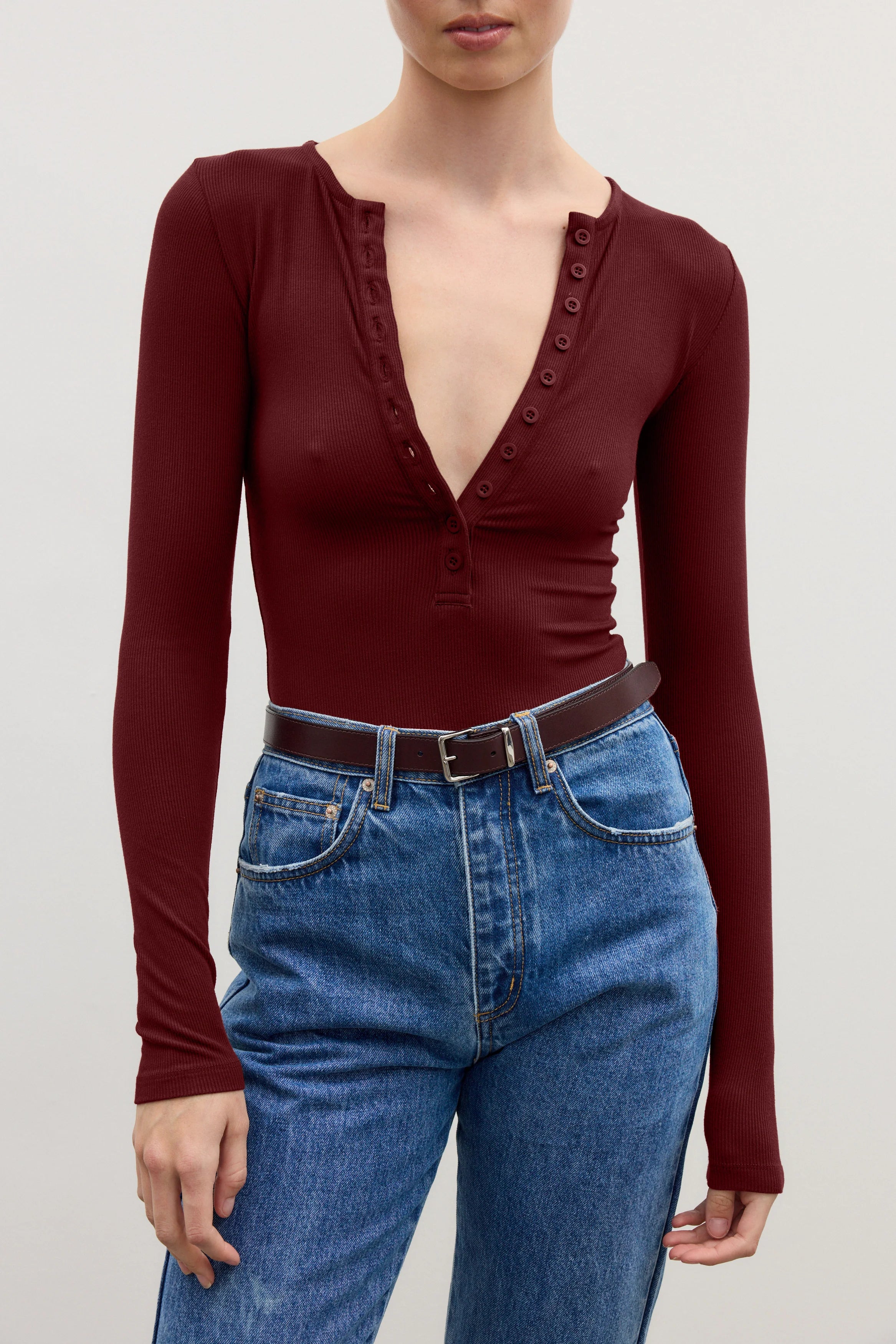 LARA BODYSUIT - WINE