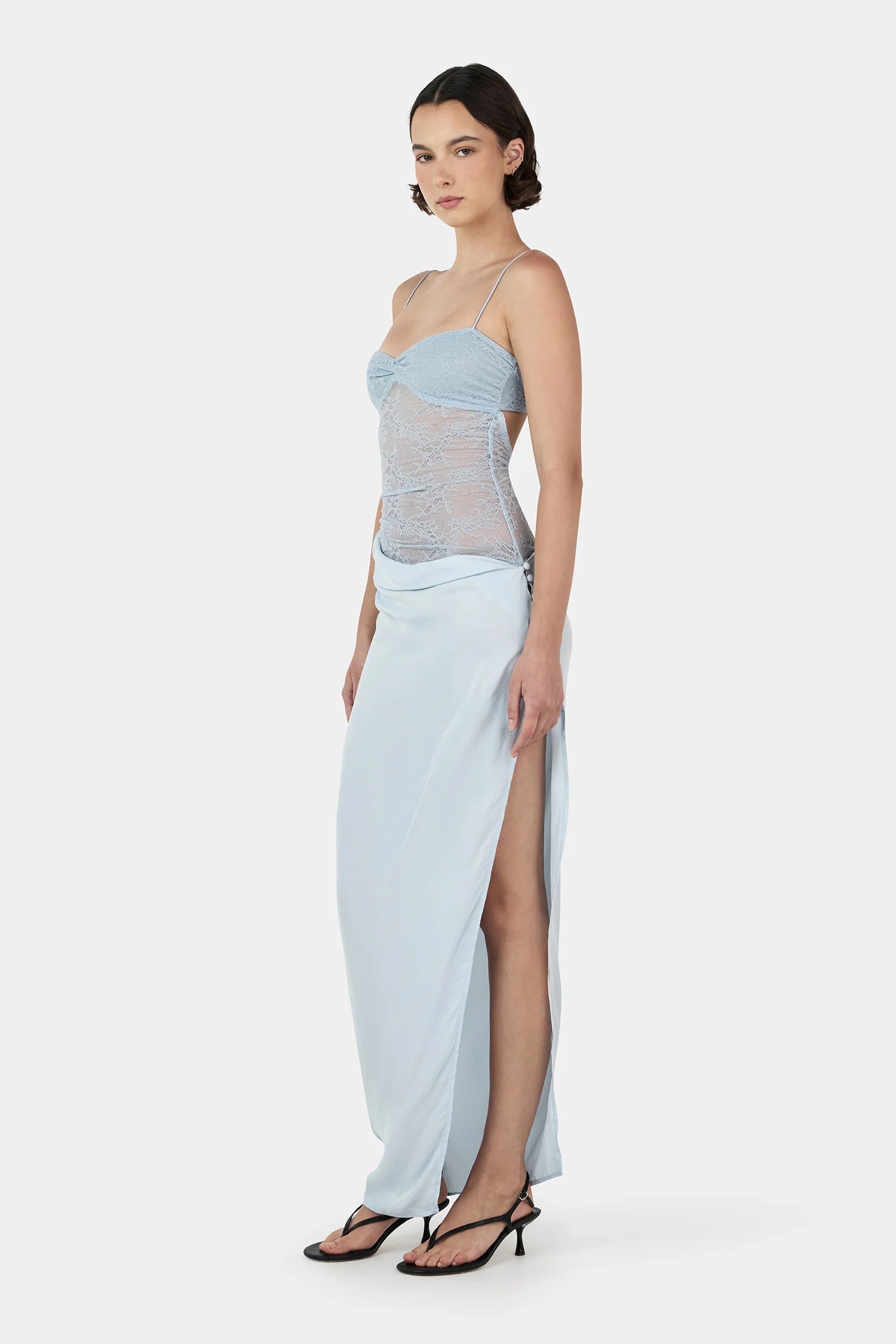 LOLA LACE MIDI DRESS