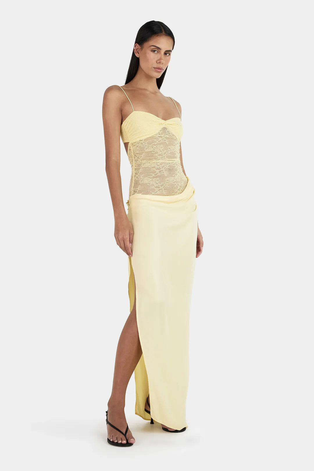 LOLA LACE MIDI DRESS