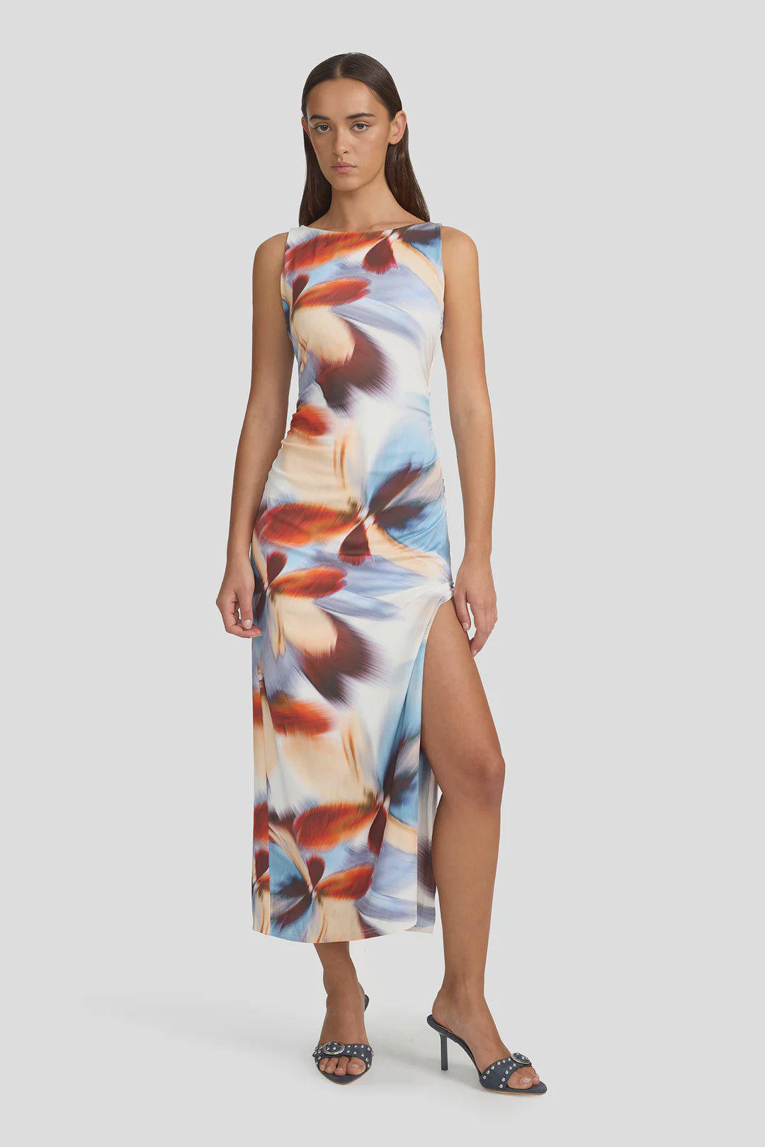 EMBER KNIT MIDI DRESS - NAVY