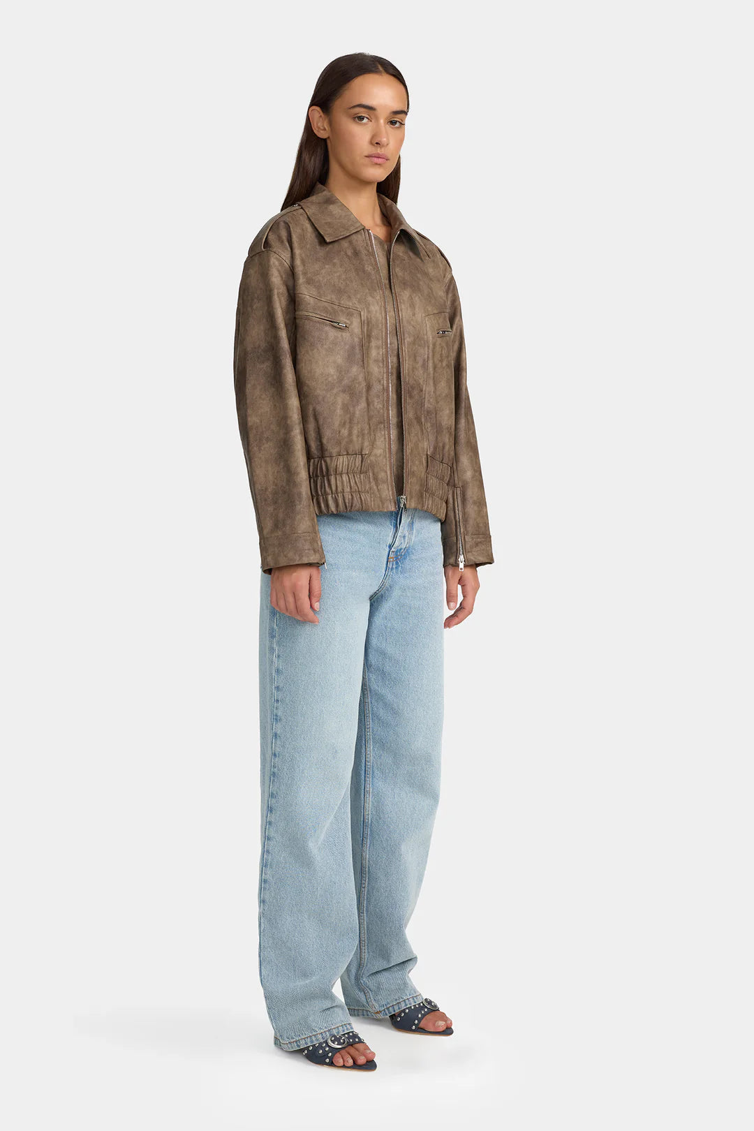 VYPER BOMBER DISTRESSED BROWN