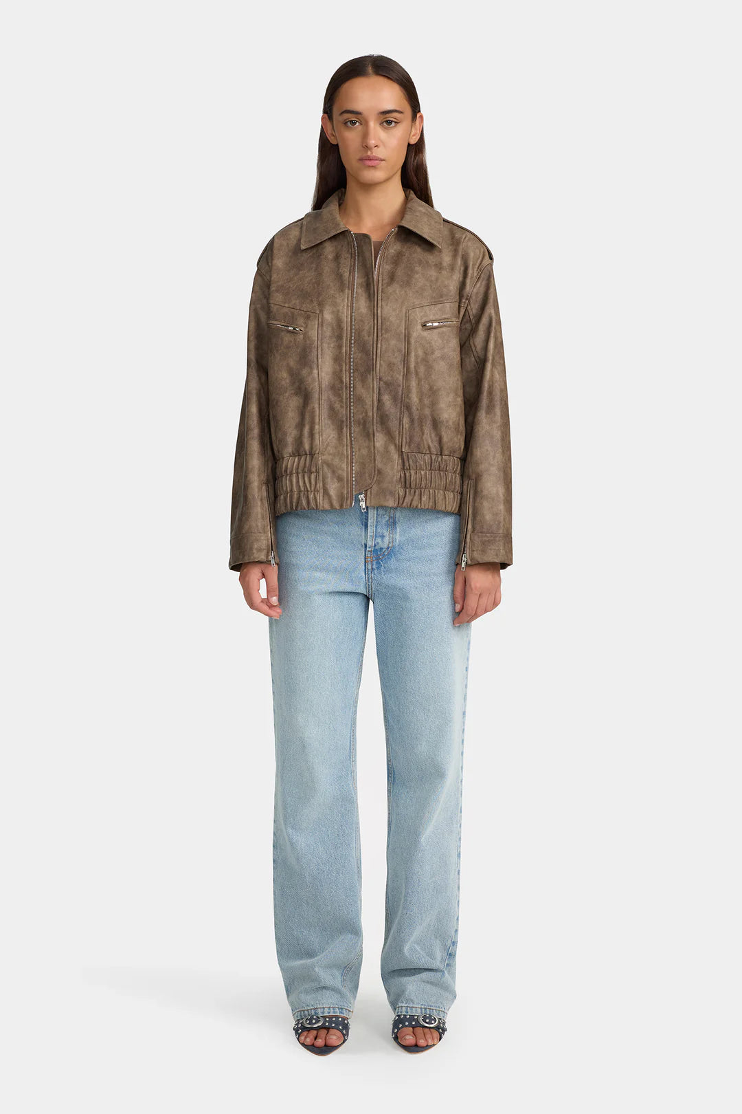 VYPER BOMBER DISTRESSED BROWN