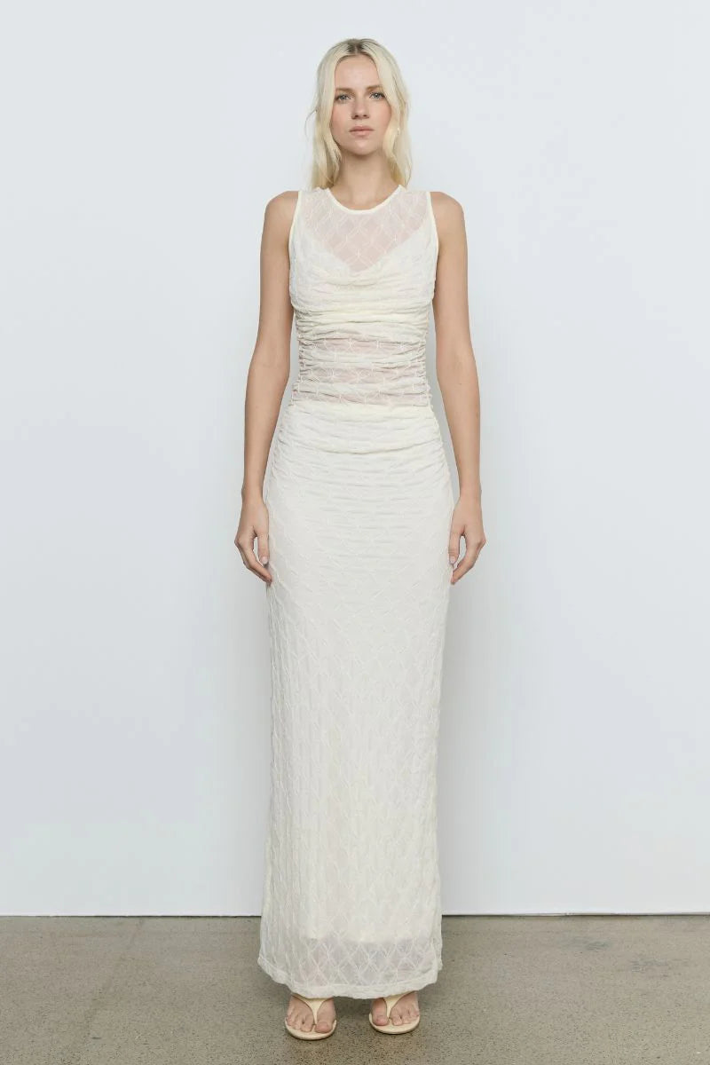 VENUS COWL MESH DRESS