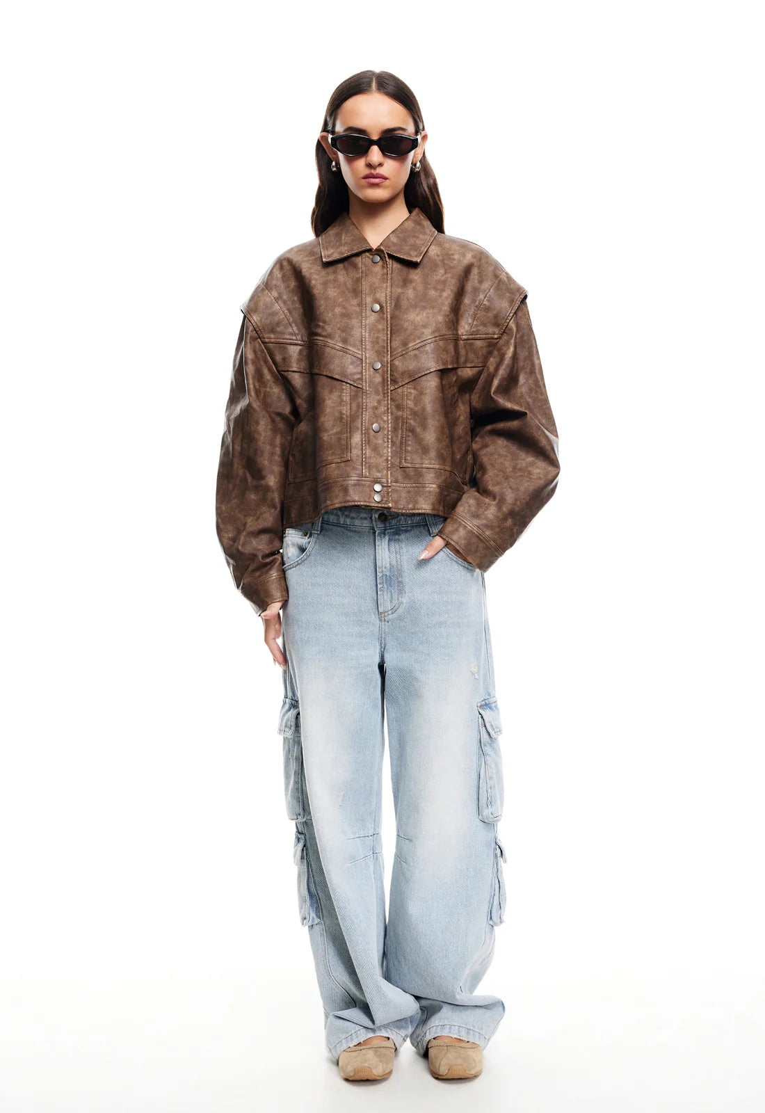 HAILEY BOMBER - CHOCOLATE