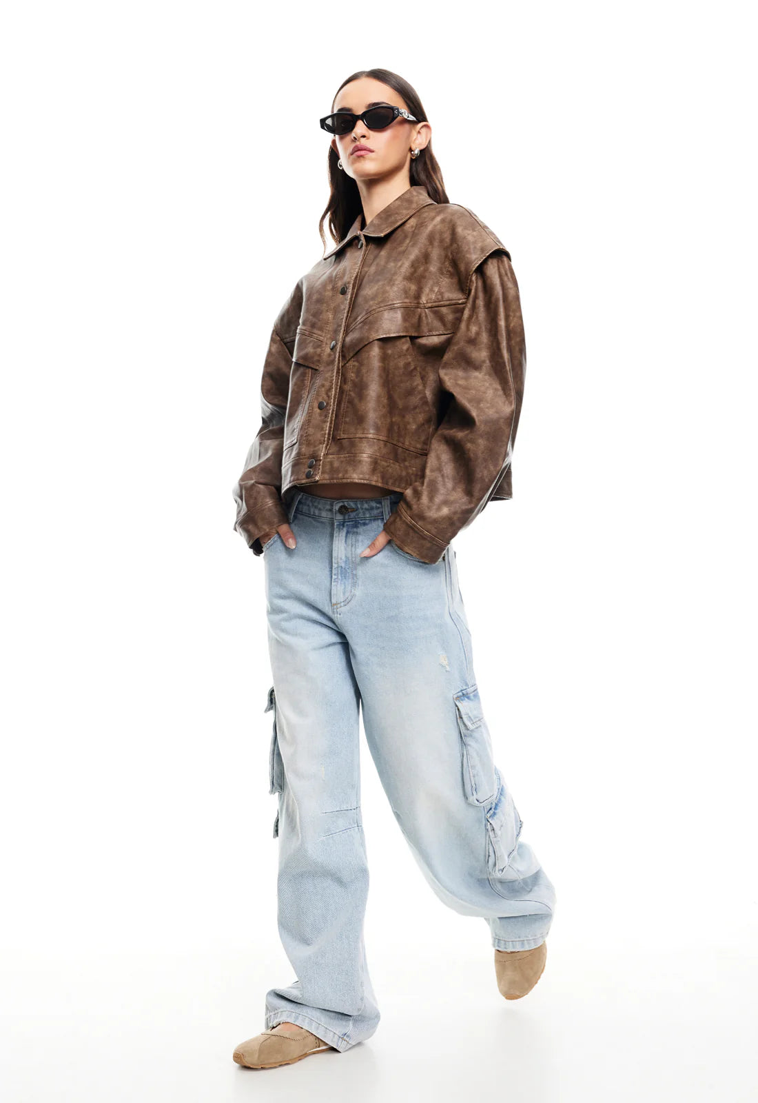 HAILEY BOMBER - CHOCOLATE