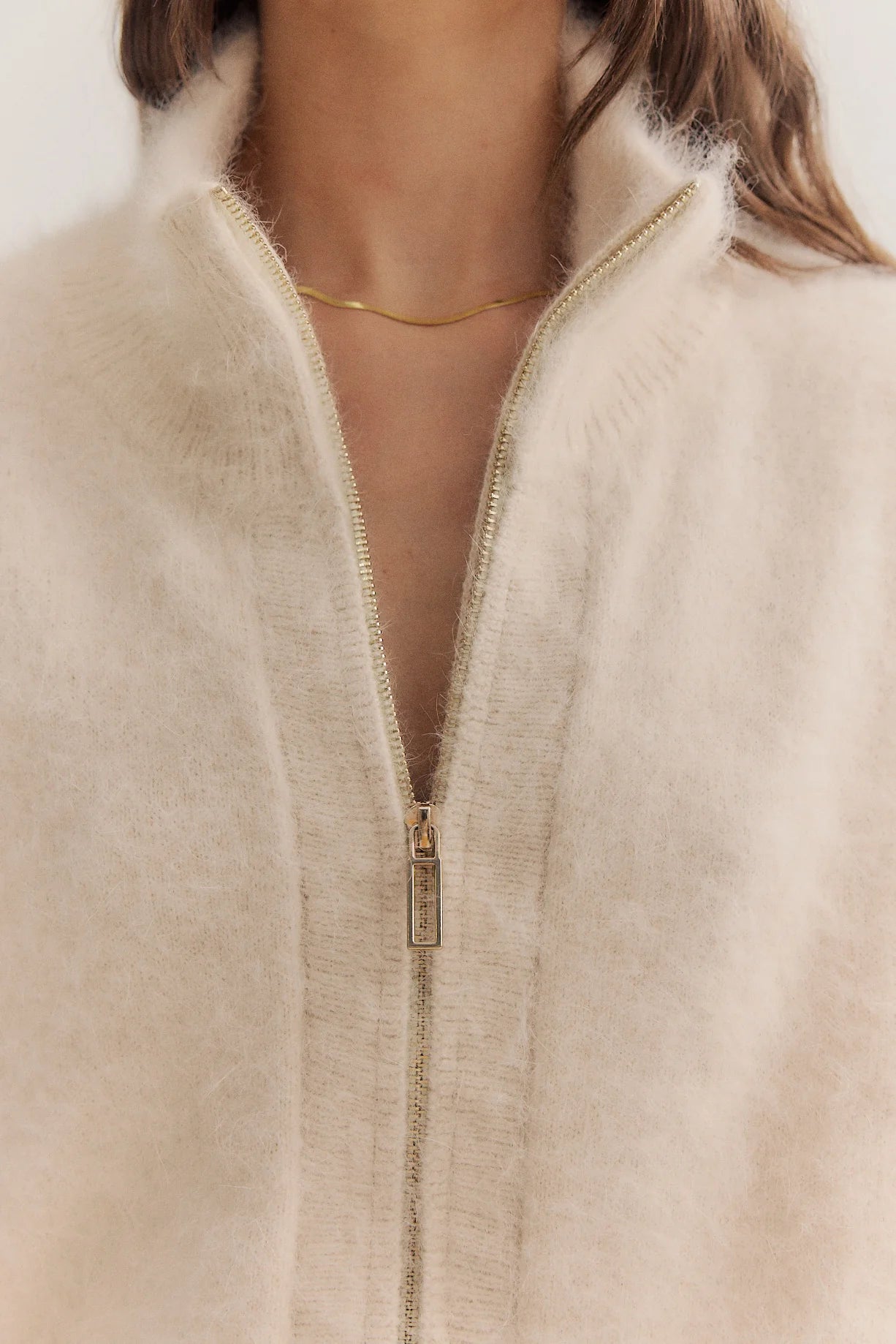 FELIX ZIP UP CARDIGAN CASHMERE